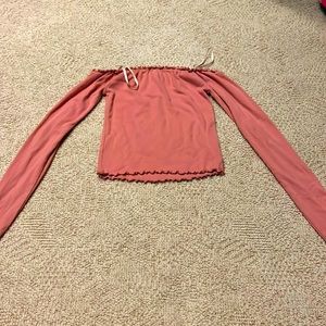 Off the Shoulder Pink top